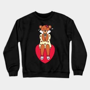 Cute Valentine's Day Bear Crewneck Sweatshirt